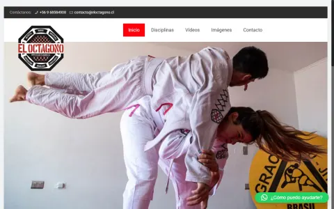 Portada del sitio web de El Octágono