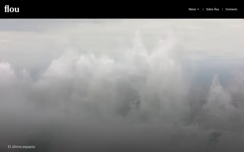 Portada del sitio web de Flou