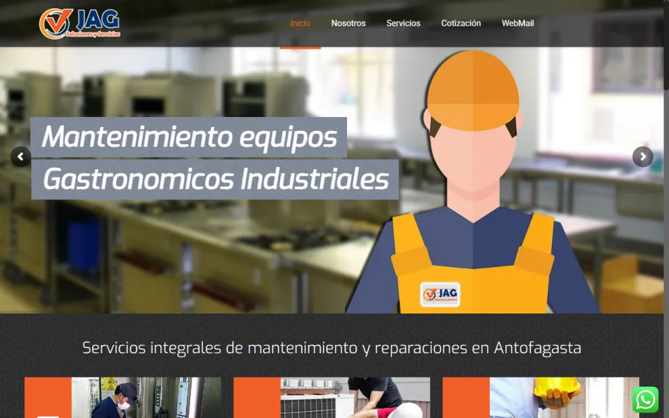 Portada del sitio web de JAG